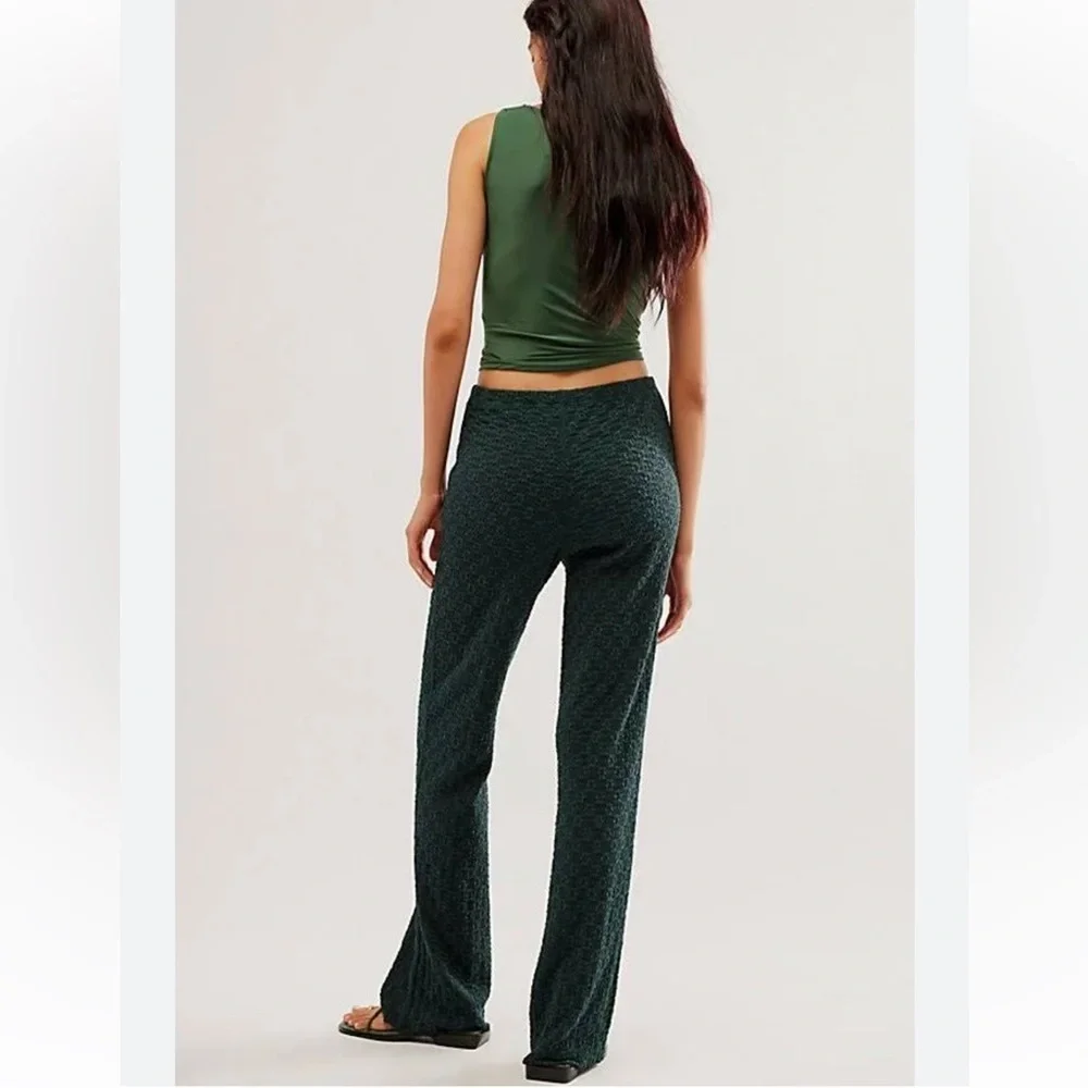 Free people FP one Ona sheer see through lace pants size xs forest green ona